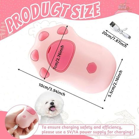 Dampfbürste für Hunde und Katzen, 3-in-1 Dampfbürste für Katzen und Hunde (1/4)