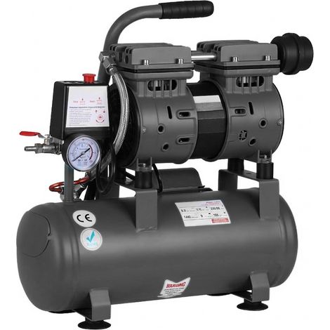 Compresor de aire profesional con certificado CE SILENCIOSO, 9 litros 550W 8 Bares