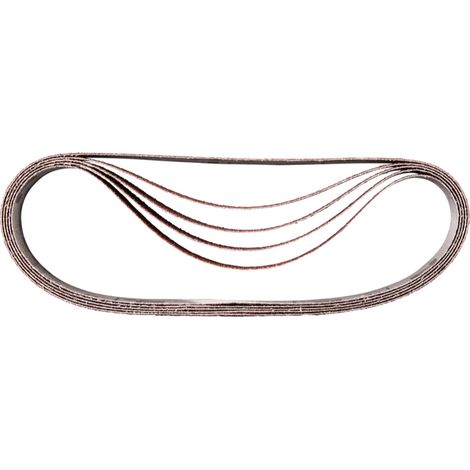 Bande abrasive 30x533 mm grain 80 – Lot de 5 pièces – Pour ponçage bois et métal – Compatible ponceuse à bande Makita 9031