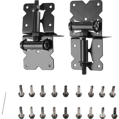Une paire de charnières robustes en acier au carbone pour portail de jardin ou clôture, quincaillerie pour portes en PVC et vinyle. (1/5)