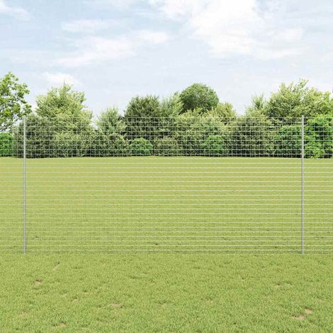 Zaunpfosten 44 pcs Silber 200 cm Stahl
