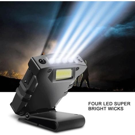 Lv.life Lampe frontale Lumière sensorielle surligneuse LED Clip casquette Light Head-Mounted Hat Brim lampe for Lighting (1/4)