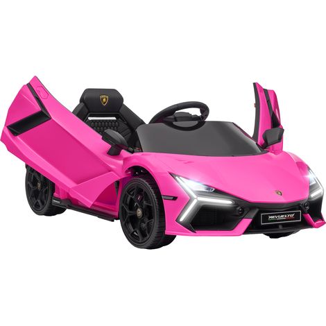 Elektrisches Kinderauto für Kinder von 3-5 Jahren, Fernbedienung, Sanftanlauf, Hupe, robuste Materialien, rosa Farbe