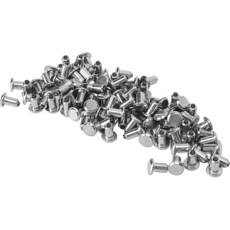 Lot de 100 crampons de pneu argentés, universels, résistants à l'usure, antidérapants pour neige, pour quad, SSV et chariot élévateur (1/5)