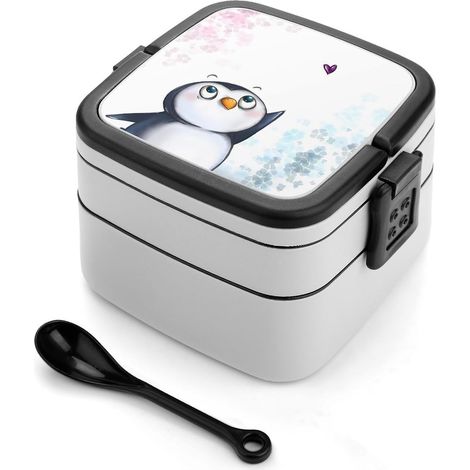 J'adore les pingouins Boîte à bento double compartiment (1/5)