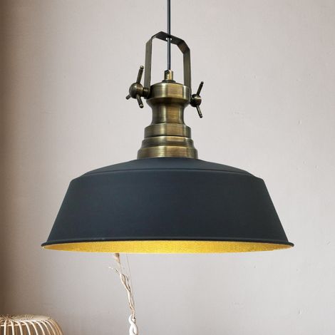 bamyum Orema Suspension Luminaire Vintage, Lustre Salon de 40 cm en Métal, Lampe E27 pour Chambre, Salle à Manger (1/3)