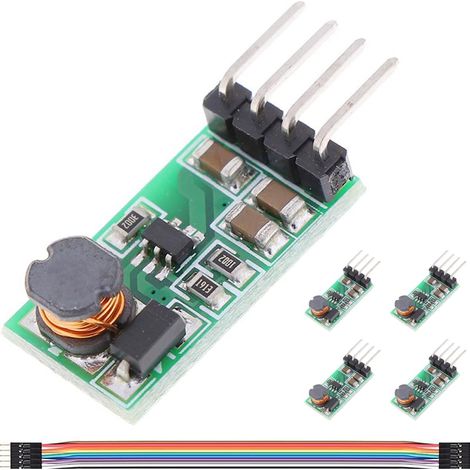 5Pcs Boost Module d'alimentation DC 3.3V 3.7V 5V 6V à 12V 1.2A Mini convertisseur de régulateur de tension élévateur 90% d'efficacité de conversion (1/5)