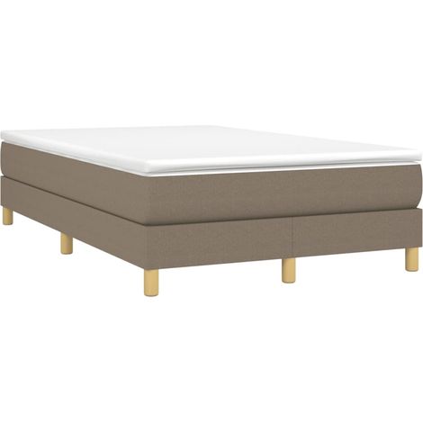 Maison Exclusive - Sommier à lattes de lit avec matelas taupe 120x190 cm tissu (1/5)