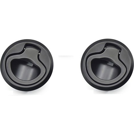 Cremalleras marinas de 2 piezas, manija de escotilla con cremallera giratoria de acero inoxidable 316 para gabinetes de puertas marinas, color negro (1/5)
