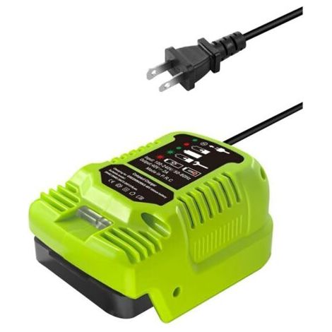 Mini chargeur pour batterie Greenworks 40 V MAX 29462, 29472 et autres prises américaines (1/4)