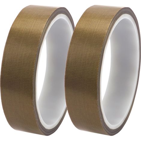 2Pcs PTFE Tape High Temperature Teflon Tape Polytetrafluoroethylene Tape for Vacuum Packing Machine (23mm x 10m) (1/5)