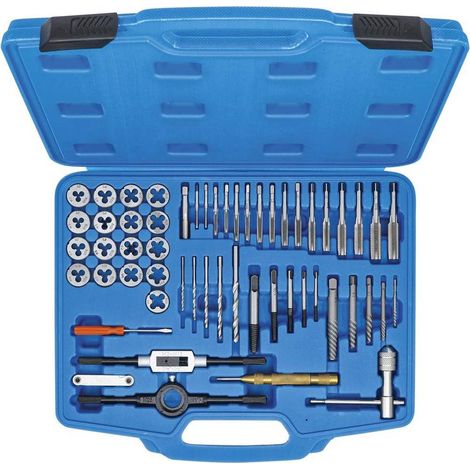Jeu de Tarauds M3-M12 56 pcs - Acier, Précision et Durabilité - Pro - D-Work