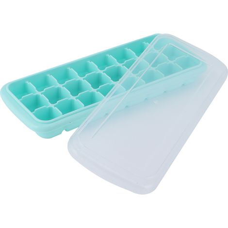 Silikon-Eiswürfelform für 24 Würfel mit PP-Deckel, flexible Eiswürfelform für die heimische Küche, umweltfreundlich, wiederverwendbar und praktisch (1/5)