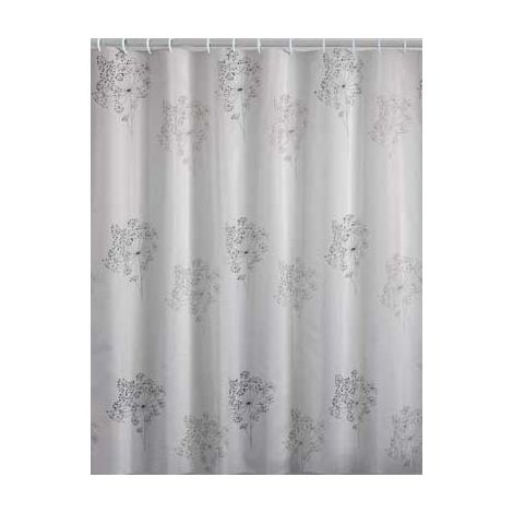 TENDA DOCCIA PARFUME TESSUTO  240x200 Bianco/Nero     GEDY