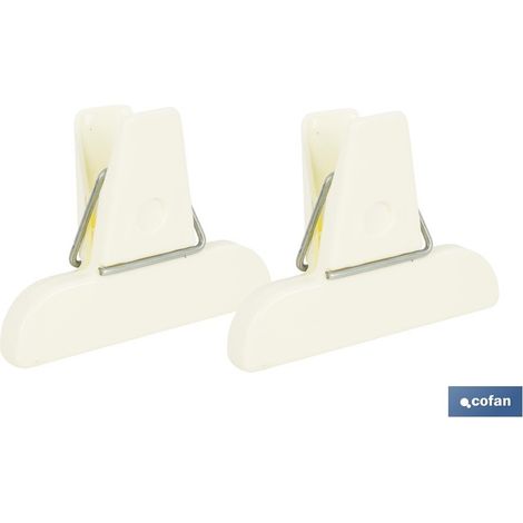 Pack de 2 pinces pour fermer des sacs alimentaires 7,5 x 5,5 cm (1/4)