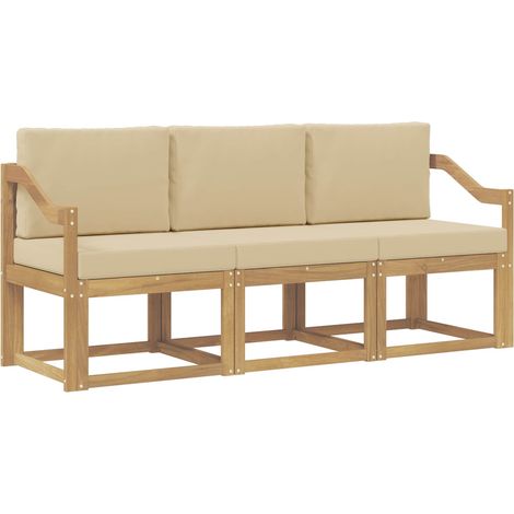 Set di divani da esterno 3 pcs vidaXL