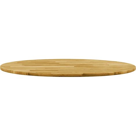 Superficie de mesa redonda madera maciza de roble 23 mm 700 mm vidaXL (1/5)
