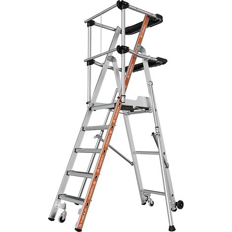 Escabeau PIRL 5 marches - Hauteur max. de travail 3,17m - 2274165 (1/5)
