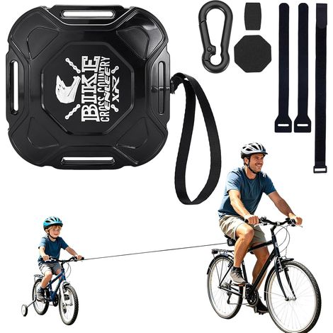 Corde de remorquage de vélo pour Enfants, Barre Traction Velo Enfant de 2,5 m Rétractable, Corde de Traction pour VTT,Capacité de Charge 150 kg (1/5)