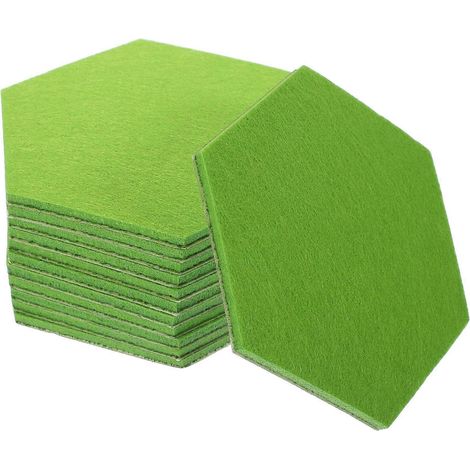 Lot de 12 panneaux hexagonaux en feutrine pour tableaux d'affichage et tableaux à punaises décoratifs-12X12CM-Army Green (1/2)