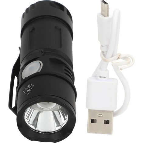 Mini 800 lm flashlight, small USB rechargeable EDC flashlight, keychain for nighttime search (1/5)