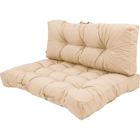 Lot de coussins pour palette 120x80 cm – Imperméables et anti-UV – Polyester Oxford 180 g/m² – Épaisseur 15 cm pour confort durable (1/5)
