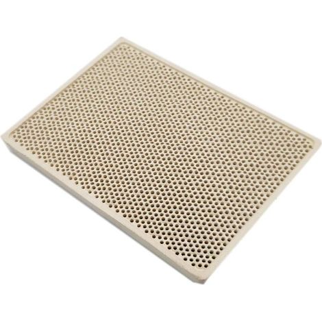 METER STAR Brûleur en céramique Cordierit, plaque haute température, pièces de rechange pour barbecue à gaz, peigne de chauffage de cuisinière, 132 x 92 x 14 mm