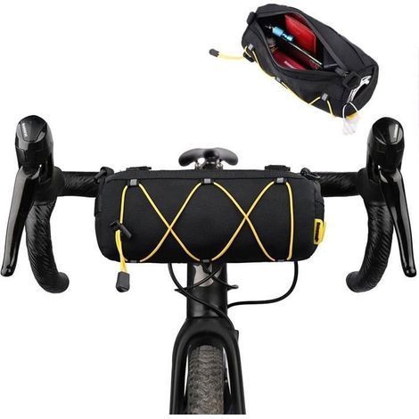 (Schwarz) Fahrradlenkertasche, Umhängetasche für Rennrad, Mountainbike, Fahrradzubehör, schwarz (1/5)