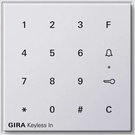 Gira Keyless In Codetastatur Gira TX44 (WG UP) Reinweiß [260566], 2605 66 (1/2)