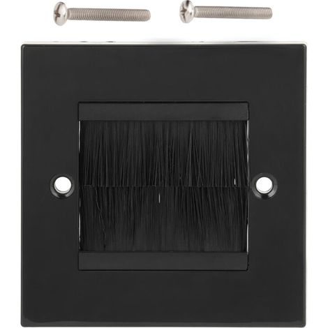 Cache-fils mural anti-poussière pour prises et câbles, plaque de montage blanche (1/5)