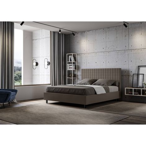 Letto matrimoniale con contenitore e rete SUNNY cappuccino (1/3)