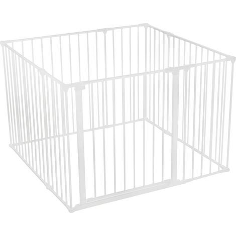Safetots Premium Multi Panel Play Den, 105cm x 105cm, White, 70cm High, Baby Playpen, Play Den for Toddlers, Large Playpen