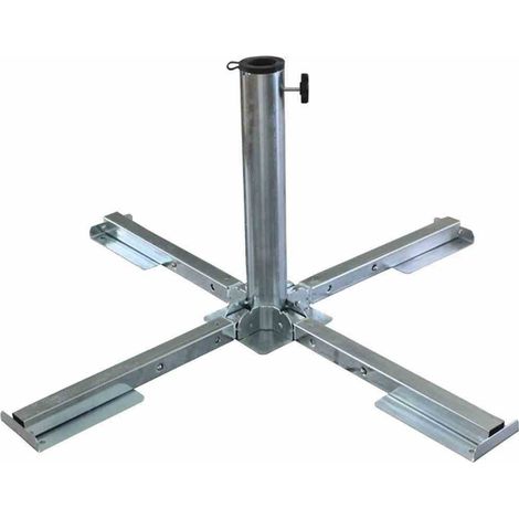 Stahlkreuz für Mittelstockschirme verzinkt, für Schirmstöcke Ø 38-48 mm (1/5)