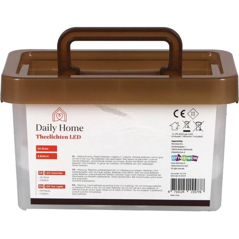 Bougies chauffe-plat LED Daily Home 3,8 cm, lot de 24, blanches (1/2)