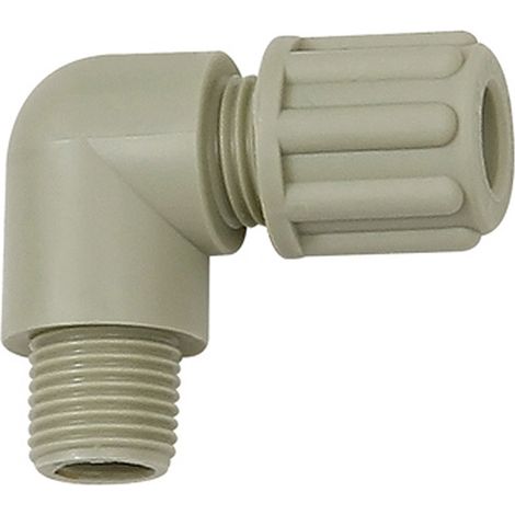 Riegler Winkel-Einschraubverschraubung G 1/2 a., für Schlauch 8/10 mm, PP (1/3)