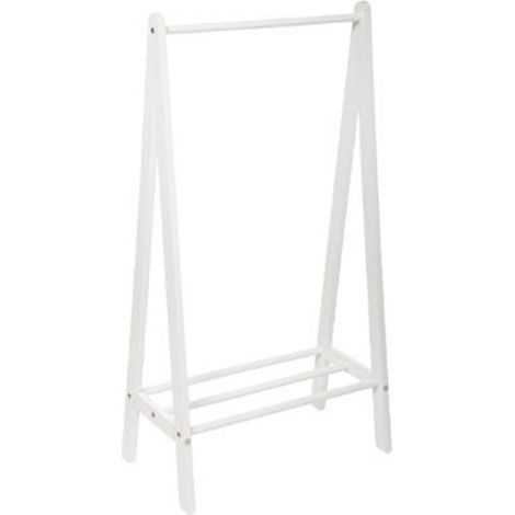 Atmosphera – Portant à vêtements enfant 115 cm en MDF blanc – Design épuré moderne – Facile à assembler – Dimensions L. 58 x l. 30 cm (1/2)