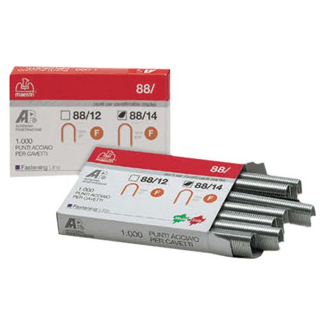 Puntos para fijacables M 77/9 – Paquete de 1000 piezas para fijación de cables – Romeo Maestri