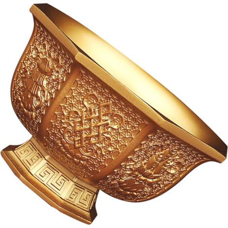 Schale Symbol für Wohlstand und Glück aus goldfarbenem