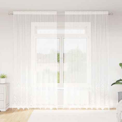 vidaXL Tenda in Pizzo con tende Bianco 200x280cm Poliestere (1/5)