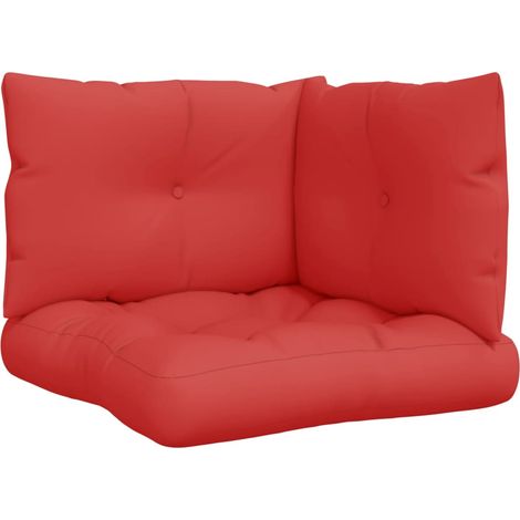 Maison Exclusive - Palettenkissen 3-tlg. Rot Stoff