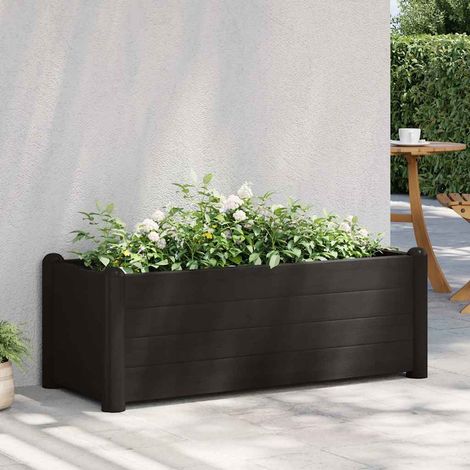 vidaXL Arriate elevado de jardín PP gris antracita 100x43x35 cm (1/5)