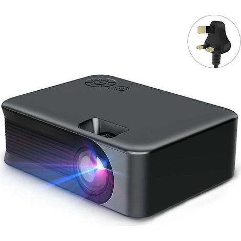 Mini-Projektor-TV, tragbarer Heimkino-Projektor mit WLAN, Akku-Synchronisierung, Smartphone-Videobeamer – UK-Stecker