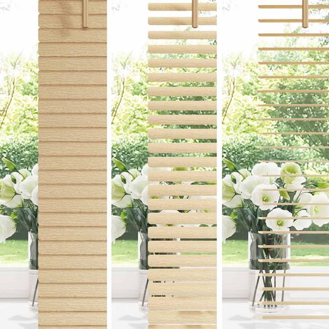 Venetian Blind Light Brown with Pattern 213 x 40 cm 25 mm PVC vidaXL