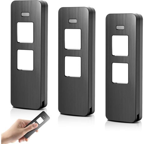 Lot de 3 télécommandes 868 MHz compatibles avec Sommer Pearl Twin S10019-00001, pour motorisation de porte de garage d'été, 2 canaux Hansender pour SOMloq2/4018V000 4/4015862001900 (1/5)