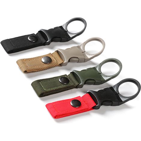 Lot de 4 Mousquetons, Nylon Plastique, Porte-bouteille Eau Soda, Vélo Moto Sac Golf, Camping Randonnade (1/5)