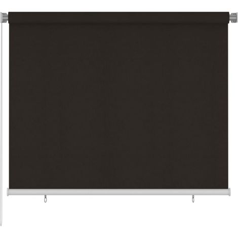 Store roulant d'extérieur 185 (l) x 140 (H) cm marron HDPE vidaXL