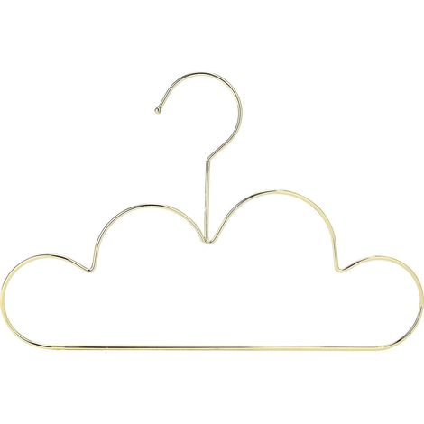 Lot de 10 cintres non métalliques pour vêtements d'enfants, en forme de nuage doré. (1/5)