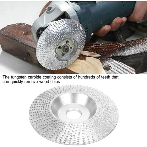 Disque de ponçage gravure façonnage acier rapide bois roue polissage pour meuleuse d'angle 100 mm argenté (1/5)