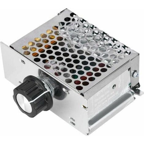 Variator für 220-V-Motoren, der Wechselspannungen bis zu 4000 W regulieren kann. Es bietet einen einstellbaren Spannungsbereich von 10 V bis 220 V, ideal zur Regulierung der Drehzahl von Elektromotore (1/5)
