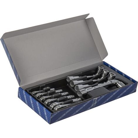 Modulo attrezzi expert con 10 chiavi a tubo nero plastica